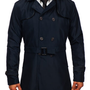 Marineblauer Trenchcoat  HZ001 Von Herrenzeit