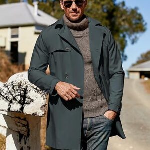 Trenchcoat Slim Fit Lässig Winddicht HZ203 Von Herrenzeit