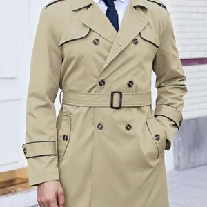 Trenchcoat Slim Fit Winddichter Mantel HZ822 Von Herrenzeit